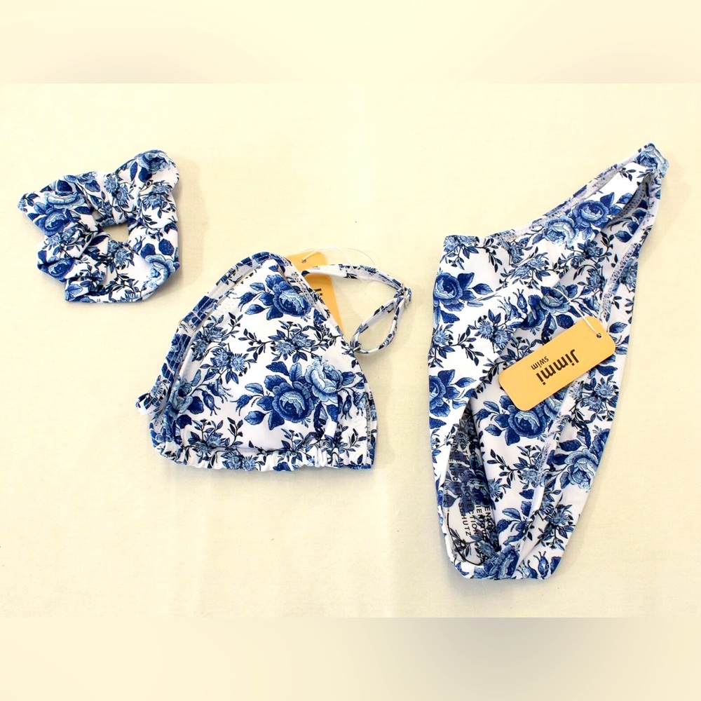 Jimmi Swim Women's Chatham Floral Swimsuit & Scrunchie Set